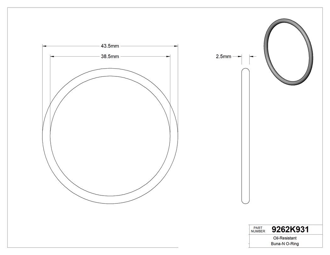 Technical drawing - 9262K931